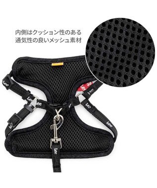 PET PARADISE Lee ループノット ハーネス＆リード 小型犬 ３Ｓ ブラック