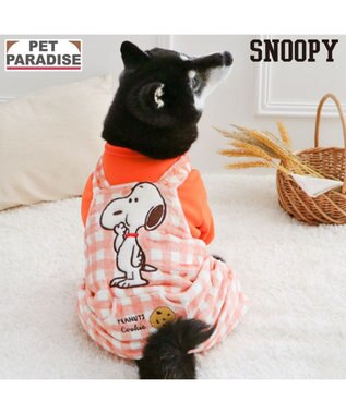 PET PARADISE スヌーピー ボア サロペット 《 クッキー柄 》 中型犬