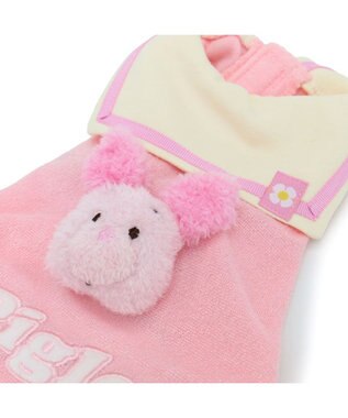 犬のぬいぐるみ ドット柄ドレス付き 犬 ハーネス リード 付 ドレス 水玉 ウェアハーネス ペット 服