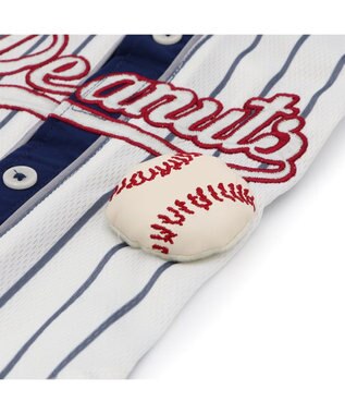 PET PARADISE スヌーピー ベースボールＴシャツ 小型犬 ホワイト×ネイビー