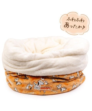 PET PARADISE スヌーピー 遠赤外線 筒型 寝袋 《てくてく》 L オレンジ
