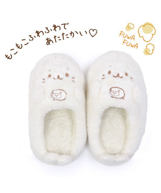 Mother garden ふわふわスリッパ 《しろたん&羊 》レディース フリーサイズ ホワイト