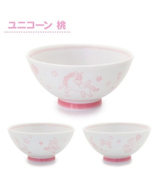Mother garden マザーガーデン ユニコーン くっつきにくい ご飯茶碗 小盛 ピンク ピンク(淡)