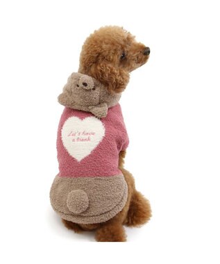 PET PARADISE ペットパラダイス くま もこふわパーカー 小型犬 茶系