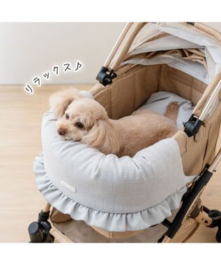 PET PARADISE ペットパラダイス ペットカート クッション 《お花》 グレー