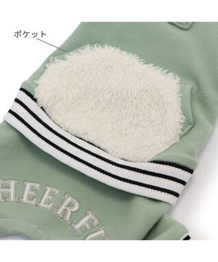 PET PARADISE ペットパラダイス 縞柄リブ   ロンパース《カーキ 》 小型犬 カーキ 縞柄