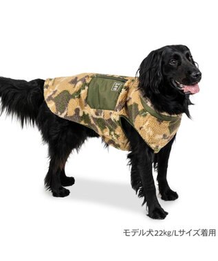 PET PARADISE Lee カモフラージュ ボアベスト  中型犬 大型犬 カモフラージュ