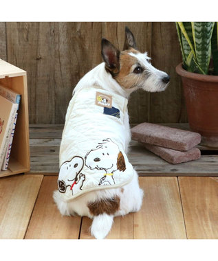 PET PARADISE スヌーピー 背中開き ベスト 《兄弟柄》 小型犬 ホワイト