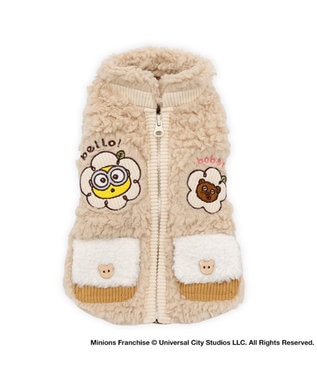 PET PARADISE ミニオン ティム ジップ ベスト 小型犬 ベージュ