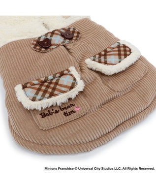 PET PARADISE ミニオン ティム 遠赤外線 綿入れ ベスト 小型犬 ブラウン×ベージュ