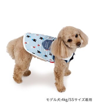 PET PARADISE リサとガスパール 接触冷感 襟付き タンクトップ 小型犬 クリアブルー