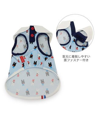 PET PARADISE リサとガスパール 接触冷感 襟付き タンクトップ 小型犬 クリアブルー