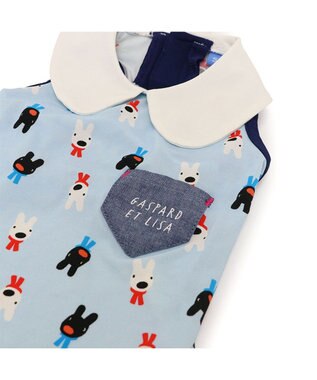 PET PARADISE リサとガスパール 接触冷感 襟付き タンクトップ 小型犬 クリアブルー