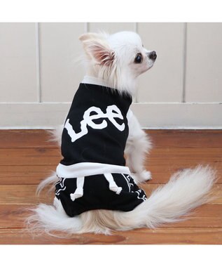 PET PARADISE Lee ロンパース 《ロゴ柄》 小型犬 ブラック