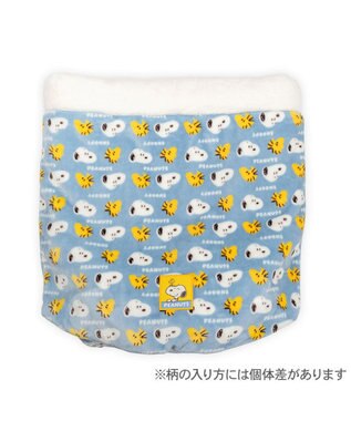 PET PARADISE スヌーピー 筒形寝袋 《コロン柄》 Ｍ ライトブルー