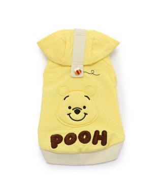 PET PARADISE 犬 服 ディズニー くまのプーさん パーカー 【小型犬】 顔 ワッペン 黄