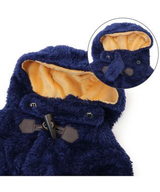 PET PARADISE J.PRESS ボアダッフルコート 小型犬 紺(ネイビー・インディゴ)