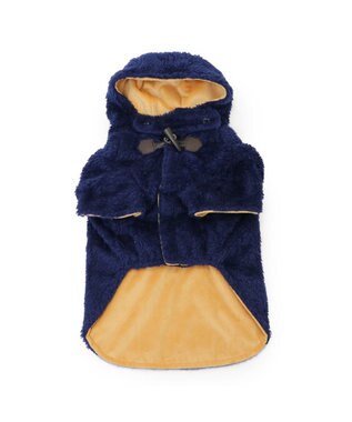 PET PARADISE J.PRESS ボアダッフルコート 小型犬 紺(ネイビー・インディゴ)