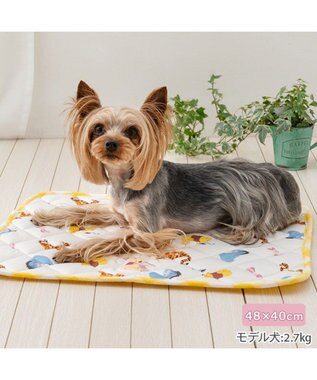 PET PARADISE ディズニー くまのプーさん クールマット 《みんな柄》 S ホワイト×イエロー