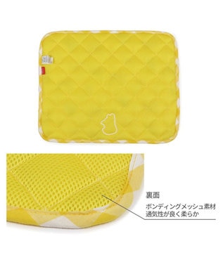 PET PARADISE ディズニー くまのプーさん クールマット 《みんな柄》 Ｓ ホワイト×イエロー