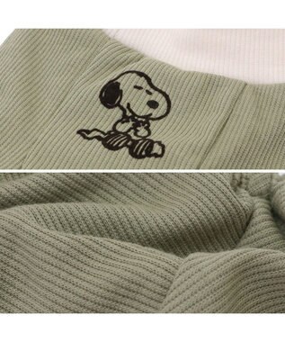 PET PARADISE スヌーピー プレミアムペティヒート ねむ ロンパース 小型犬 カーキ