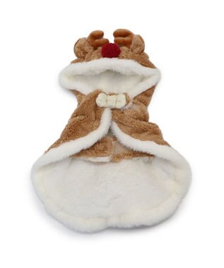 PET PARADISE ペットパラダイス トナカイさん ポンチョ 小型犬 ブラウン