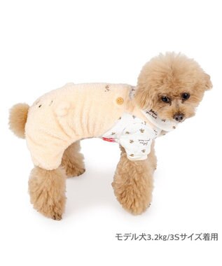 PET PARADISE ディズニー くまのプーさん ふわふわロンパース 《蜂柄》 小型犬 イエロー