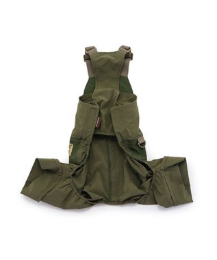 PET PARADISE ペットパラダイス オーバーオール ミリタリ カーキ 【小型犬】 カーキ