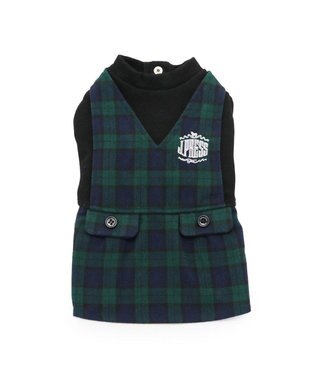 PET PARADISE J.PRESS スカートつなぎ ブラックウォッチ 小型犬 -