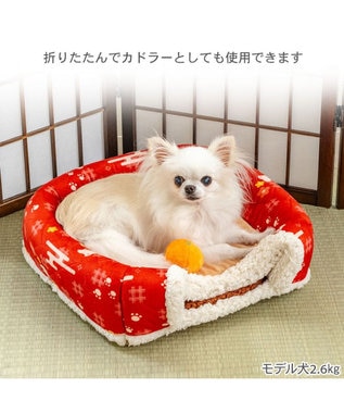 PET PARADISE ペットパラダイス こたつ ハウス 《千鳥柄》 Ｍ レッド