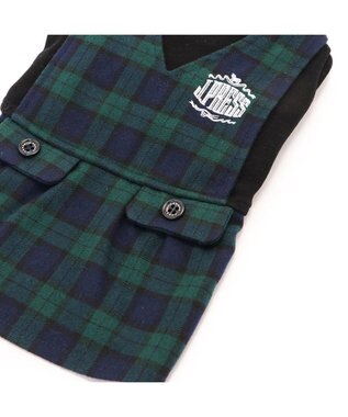 PET PARADISE J.PRESS スカートつなぎ ブラックウォッチ 小型犬 -