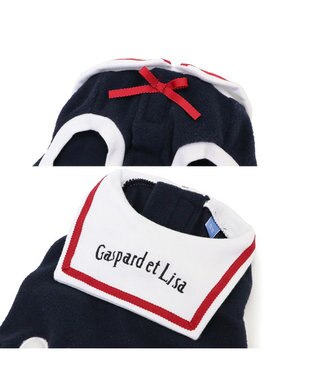 PET PARADISE リサとガスパール セーラー フリース ベスト 小型犬 ネイビー