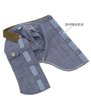 PET PARADISE ペットパラダイス コーデュロイ襟 シャツ 小型犬 ブルー