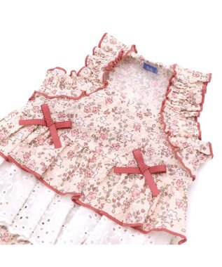 PET PARADISE ペットパラダイス 小花 ふりふり ワンピース 小型犬 ピンク×ホワイト