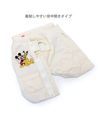PET PARADISE ディズニー ミッキーマウス 遠赤外線 軽量ふわ ベスト 小型犬 ホワイト