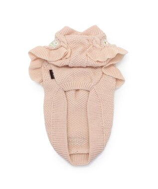 PET PARADISE ペットパラダイス お花フリルニット  小型犬 ピンク