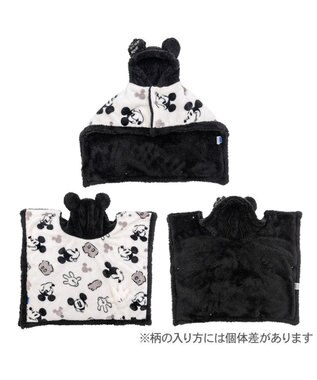 PET PARADISE ディズニー ミッキーマウス 白黒 着る毛布 中型犬 ホワイト×ブラック