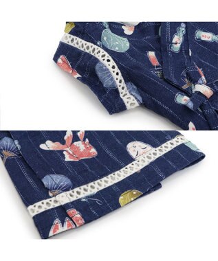 PET PARADISE ペットパラダイス 接触冷感 背中開き 甚平 《縁日柄》　中型犬 縁日柄