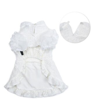 PET PARADISE cherircouture くしゅくしゅ ワンピース 小型犬 ホワイト