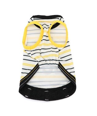 PET PARADISE Lee エコメイド 彩ボーダー タンクトップ 中型犬 大型犬 ホワイト×ブラック