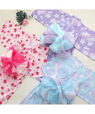 Mother garden マザーガーデン 2024 キッズ2WAY セパレート  浴衣 《野いちご 水彩柄》 110/120/130/140 野いちご水彩柄