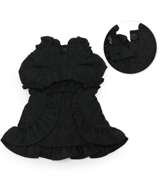 PET PARADISE cherircouture フリルリボン ワンピース 《ブラック》 小型犬 ブラック