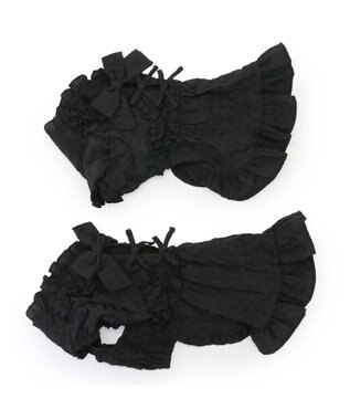 PET PARADISE cherircouture フリルリボン ワンピース 《ブラック》 小型犬 ブラック