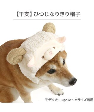 PET PARADISE ペットパラダイス 干支未 帽子 ＳＭ～Ｍ/Ｌ ホワイト