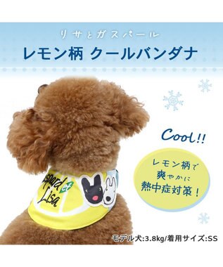 PET PARADISE リサとガスパール レモン柄 クールネック バンダナ《保冷剤付き》【小型犬】 白~オフホワイト