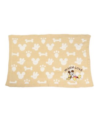 PET PARADISE ディズニー ミッキーマウス プルート シェニール ブランケット イエロー