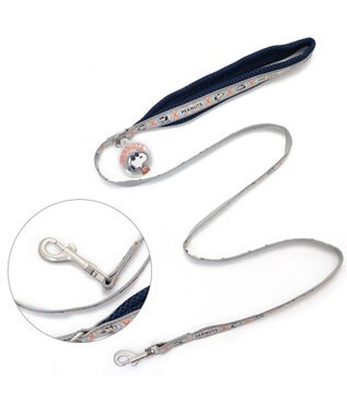 PET PARADISE 犬 スヌーピージョークール 反射 お揃い リード 【M~L】 青