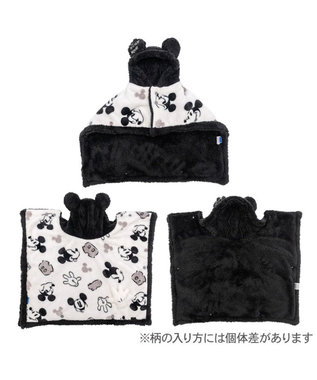 PET PARADISE ディズニー ミッキーマウス 白黒 着る毛布 小型犬 ホワイト×ブラック
