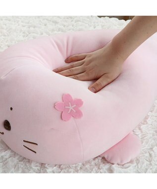 しろたん 桜色 ふわもち 抱き枕 ぬいぐるみ 小 55cm / Mother