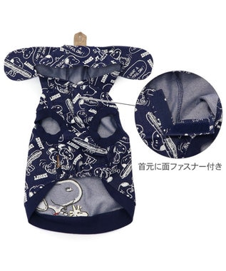 PET PARADISE スヌーピー パーカー 《デニム風》 小型犬 ネイビー